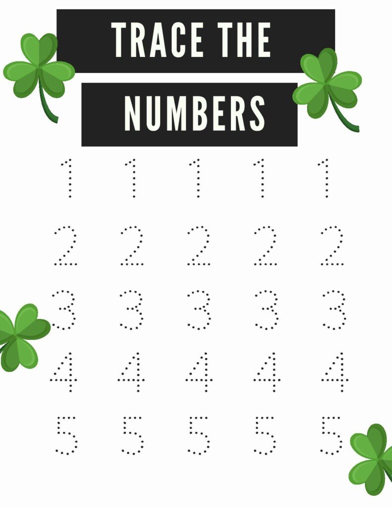 Learning With Shamrocks Irish Themed Preschool Worksheets
