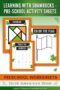 Collection of shamrock-themed preschool worksheets including a tangram puzzle, number tracing sheet, and Irish flag coloring page, with text reading “Learning with Shamrocks Preschool Activity Sheets.”
