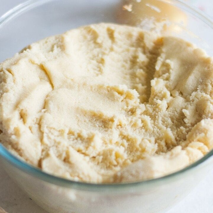 Bowl of sugar cookie dough