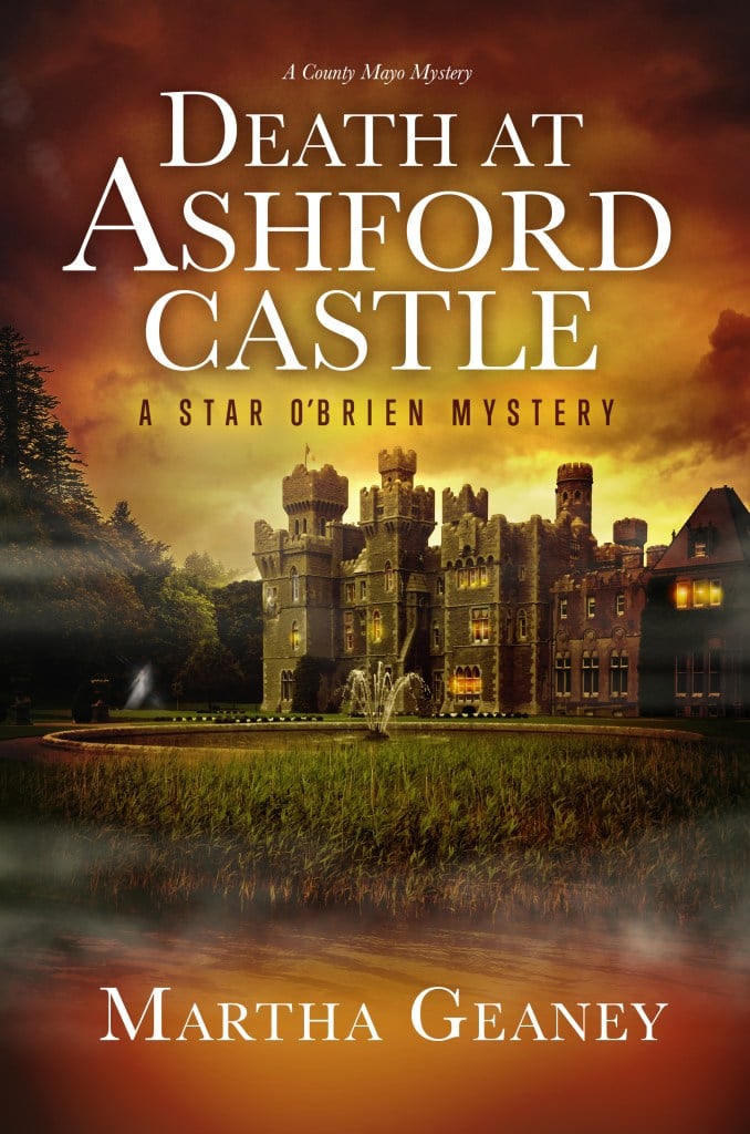Book Cover for Death at Ashford Castle by Martha Geaney | Irish American Mom Castle on a book cover with text