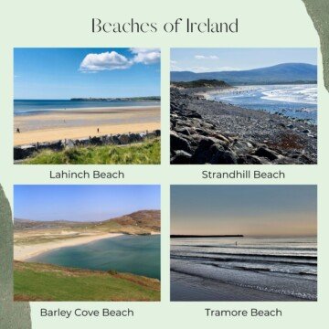Photo collage of beach scenes with text overlay