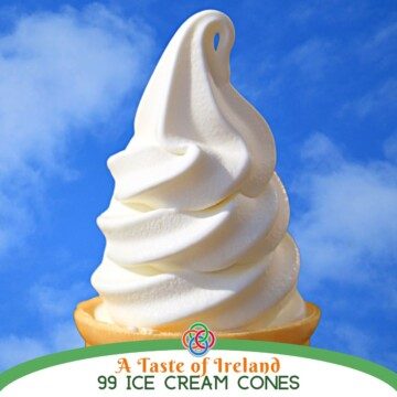 Ice cream cone with text banner