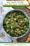 Apple and spinach salad with text banner