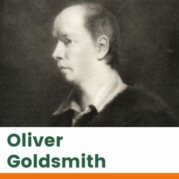 Black and white vintage image of a man's head over a text banner