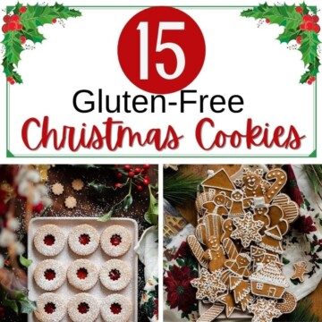Jam cookies and gingerbread cookies with a text banner