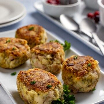Turkey and ham fried patties