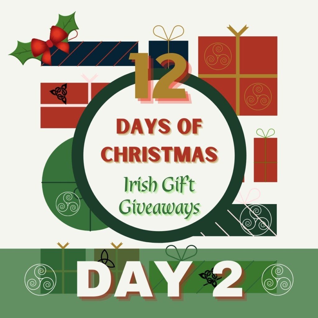 Christmas gifts with a text bubble and banner