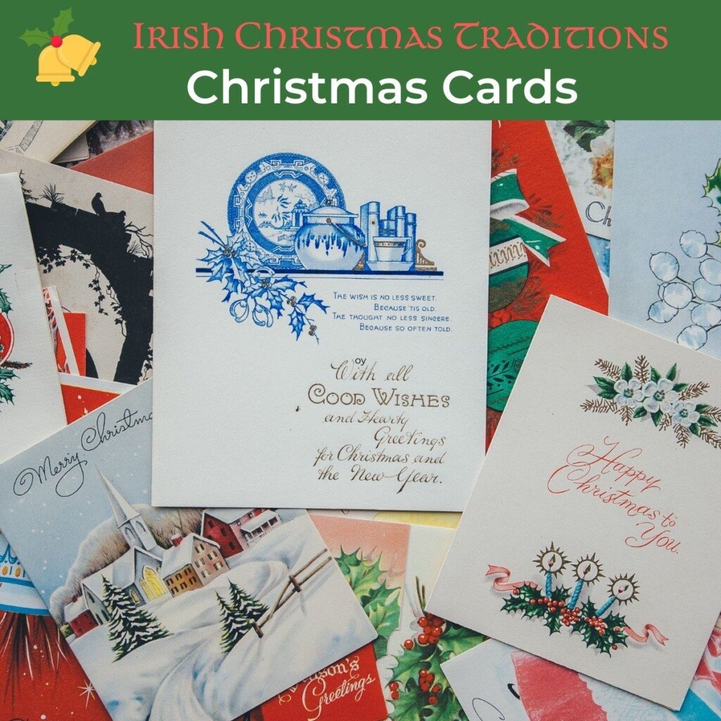 Christmas greeting cards with text banner