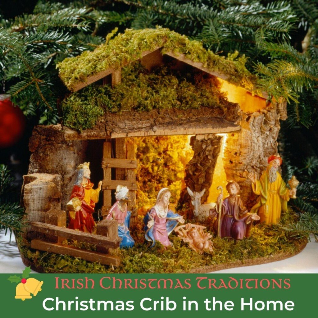 Christmas nativity scene with text banner
