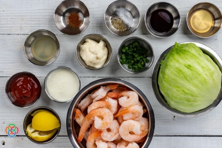 Ingredients for Prawn Cocktail Irish Style | Irish American Mom Bowls of ingredients for shrimp cocktail