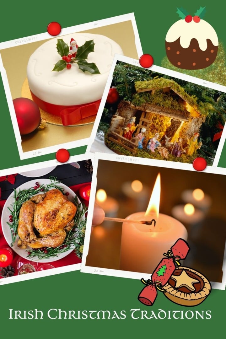 Christmas photo collage with text 