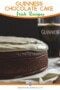 Frosted chocolate cake with text banner