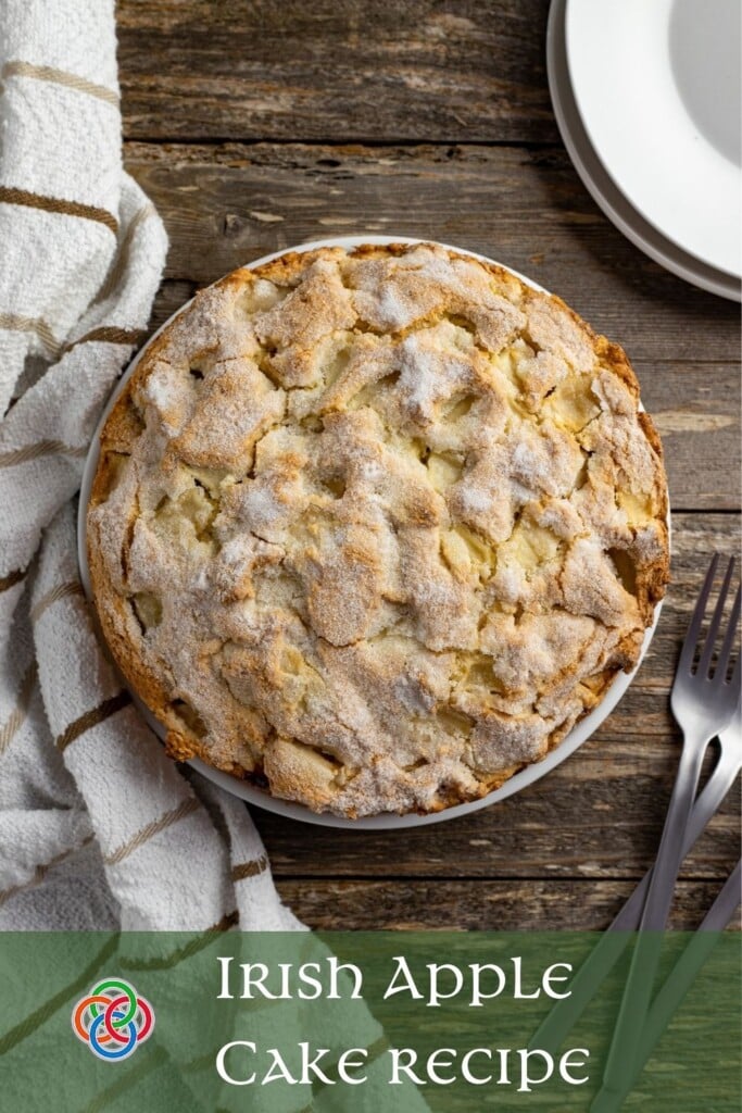 Irish apple cake recipe | Irish American Mom Apple cake with text banner