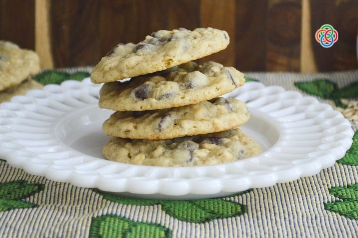 Irish cream cookies | Irish American Mom Chocolate chip cookie stack