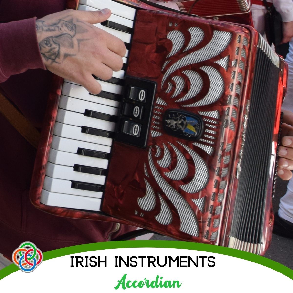 Irish Instruments Accordian | Irish American Mom Accordian with text banner