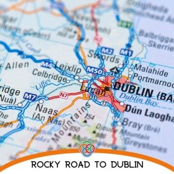 map with paper pin plus text banner