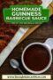 Single-image Celtic-styled poster of homemade Guinness barbecue sauce in warm amber and forest green tones, with Irish-inspired typography on a dark background.