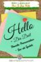 Graphic featuring a post it note with text plus a text banner