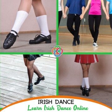 Collage of dancing legs with text banner