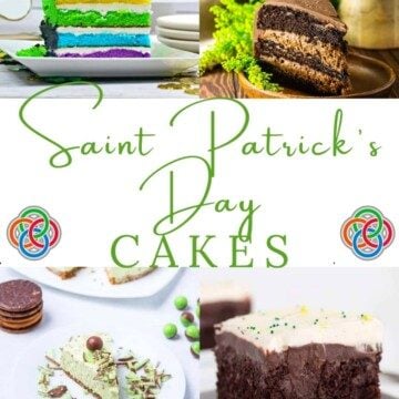 Cake collage with text banner