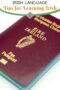 Irish passport with text banner