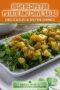 Single-image poster of Irish potato and chive salad in a white bowl, styled with a light gray background, fresh green chive garnish, and warm orange accent typography.