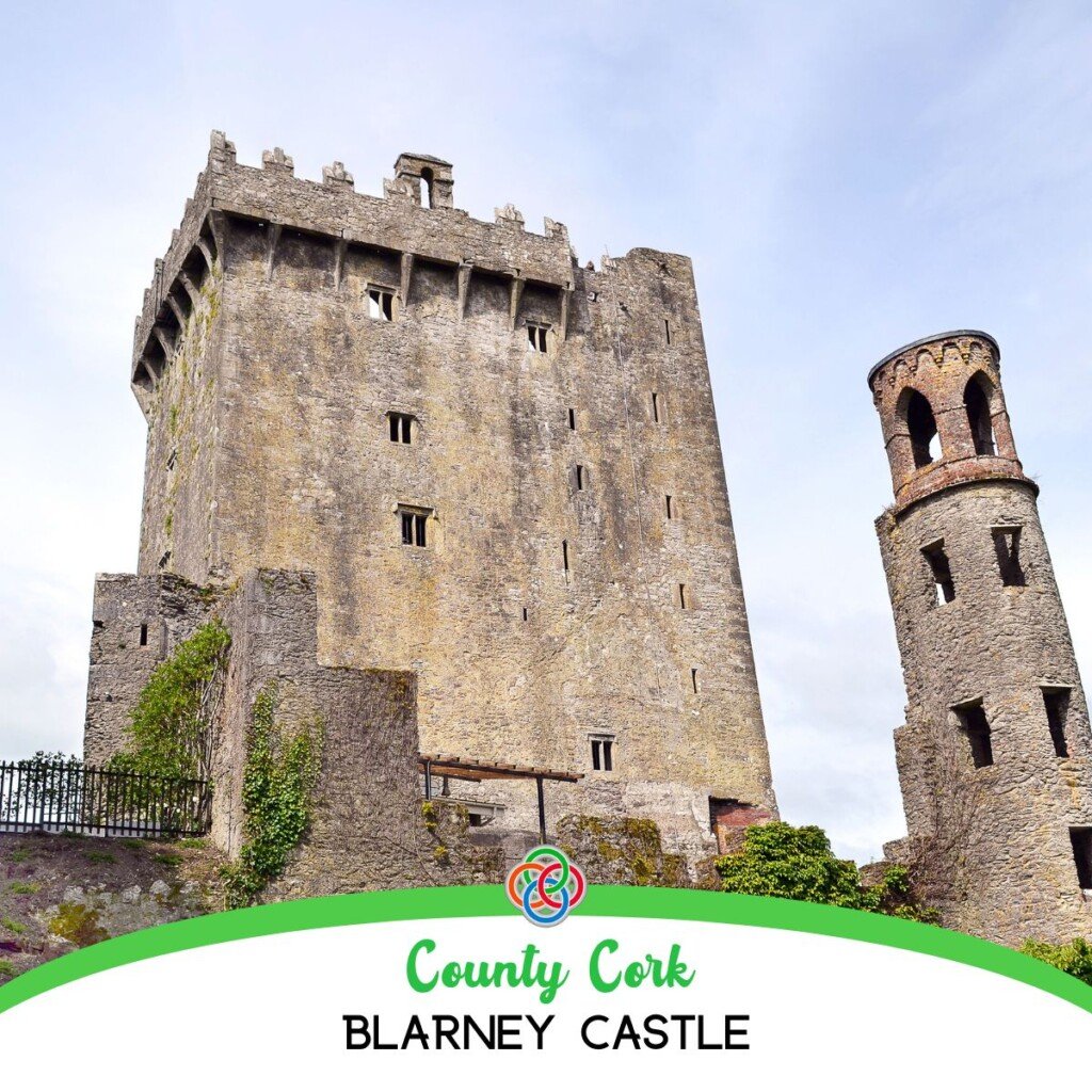 Blarney Castle in County Cork | Irish American Mom Stone castle with text banner
