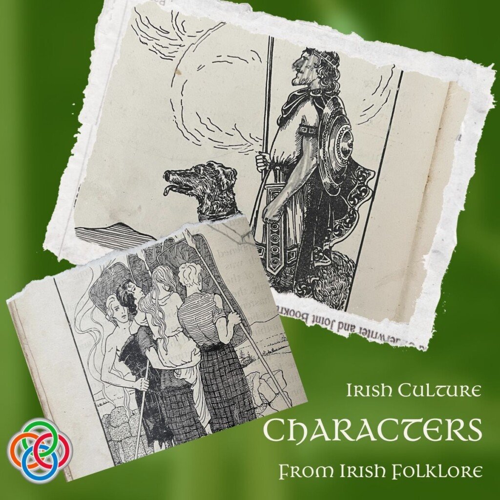 Characters from Irish Folklore | Irish American Mom Sketches of warriors with text