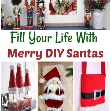 Santa craft collage with text banner