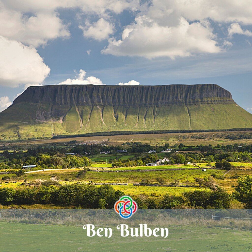 Ben Bulben County Sligo | Irish American Mom Table top mountain with text banner
