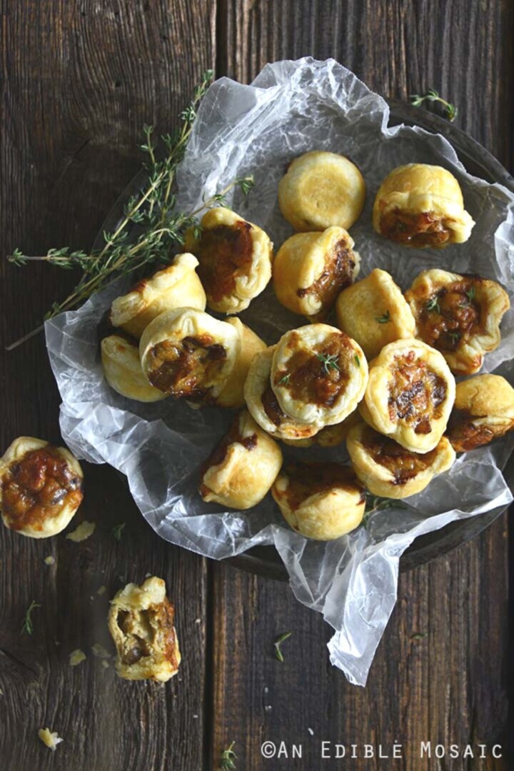 Caramelized onion tartlets 