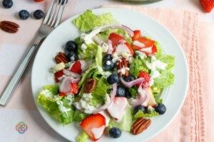 Blueberry salad on a plate