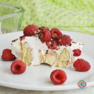 Slice of raspberry and cream cake