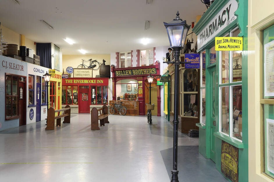 Sligo Folk Park, Riverstown, Co Sligo Shop Fronts Courtesy of Failte Ireland | Irish American Mom Indoor shop front replicas
