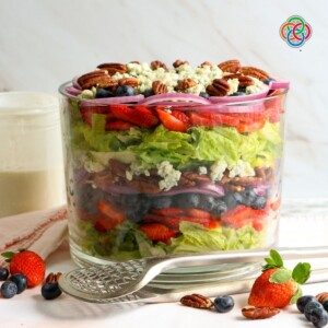 Layered blueberry salad