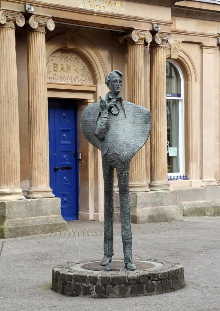 Yeats Statue in Sligo Town in Ireland | Irish American Mom Statue on a street