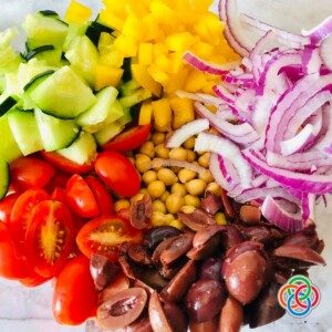 Chopped salad ingredients