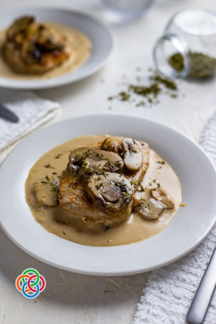 Irish whiskey and creamy mushroom pork chops | Irish American Mom Creamy mushroom pork chop