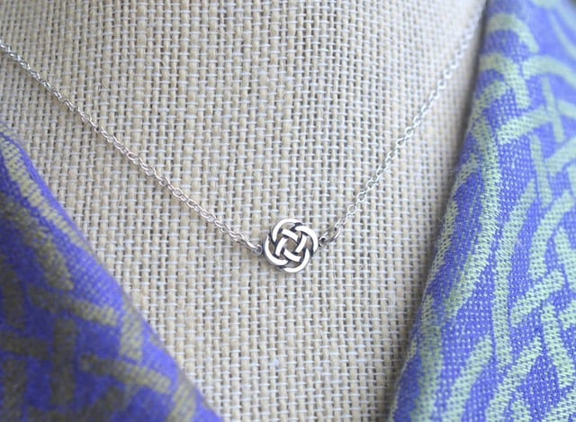 Trinity knotwork necklace by Peatfire Jewelry | Irish American Mom