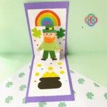 Pop up leprechaun card with pot of gold
