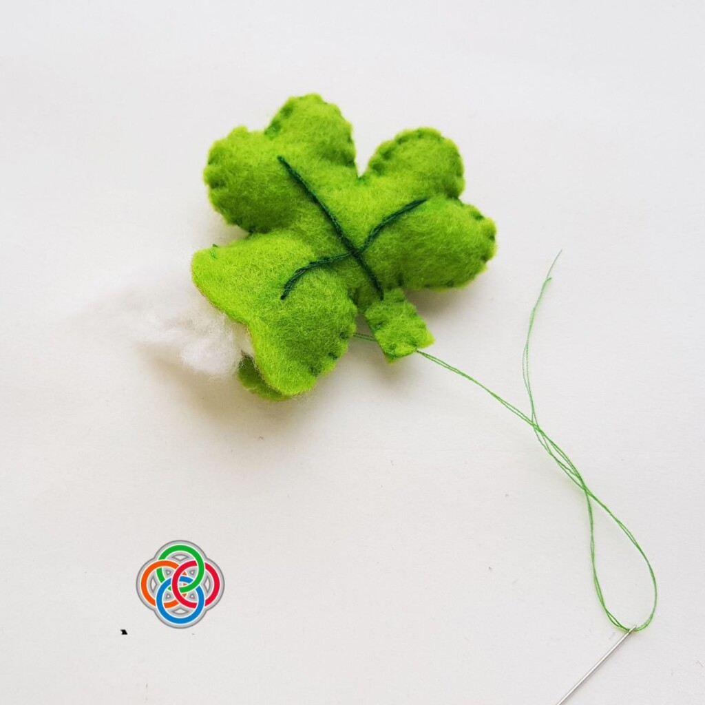 Plush Felt Shamrock Stitching Craft With Free Template