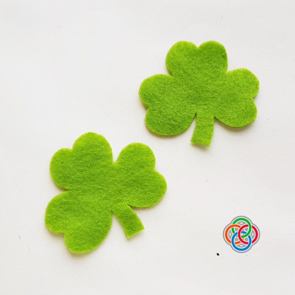 Plush Felt Shamrock Stitching Craft With Free Template