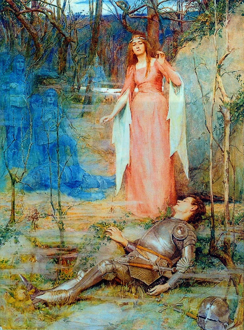 The Banshee | Irish American Mom Painting of a woman over a dead knight