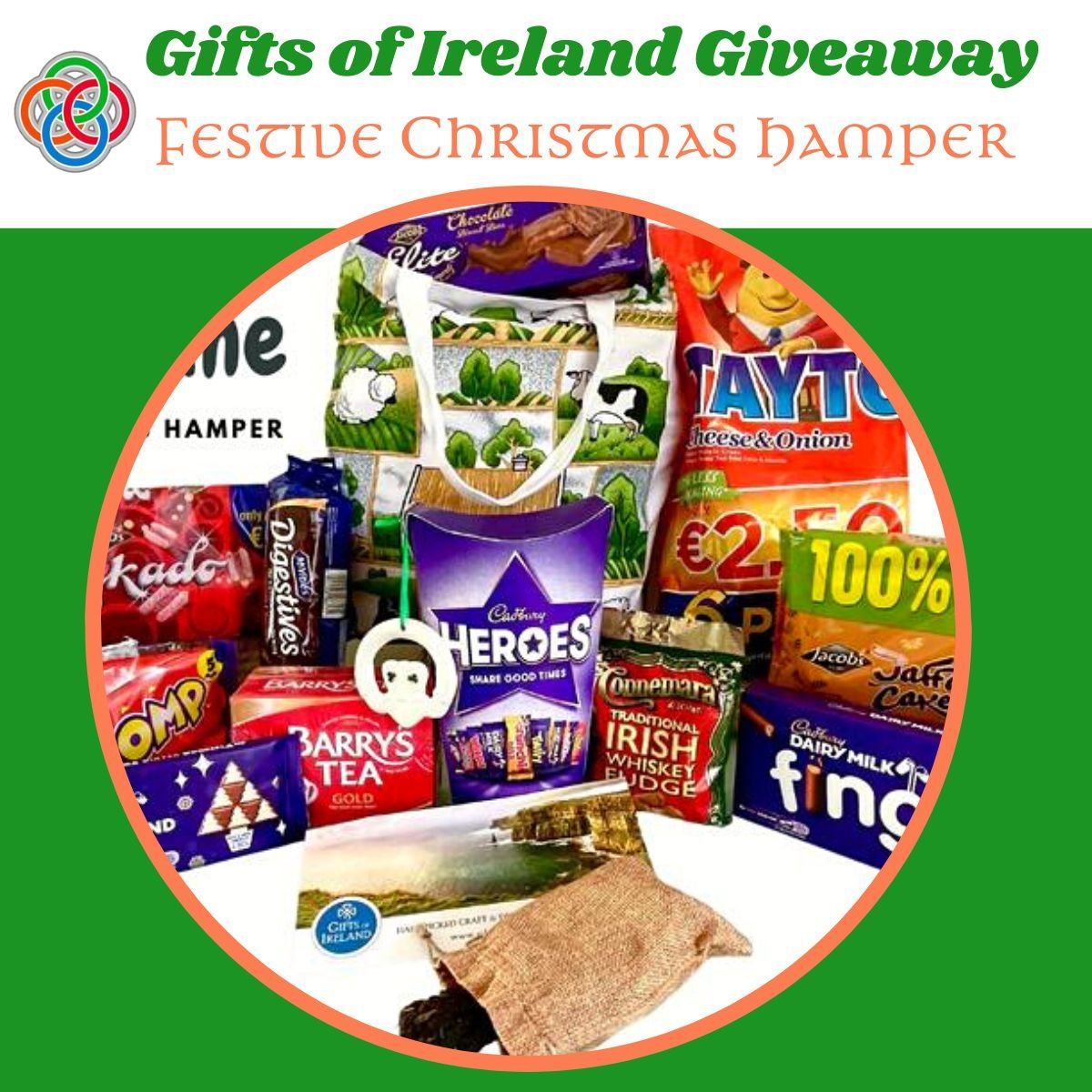 Gifts of Ireland Giveaway Festive Christmas Hamper | Irish American Mom