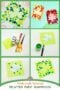 Collage featuring how to paint a shamrock plus text banner