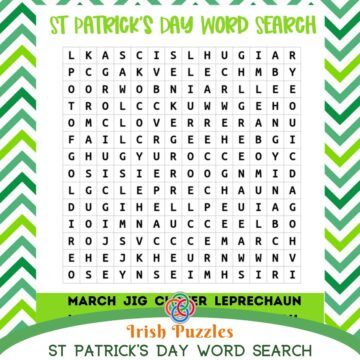 Word search graphic with text banner