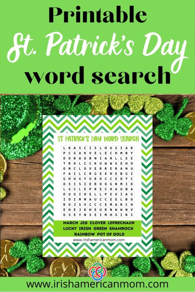 Word Search Fun for Saint Patrick's Day. | Irish American Mom