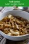 Fried onions in a bowl with text banner