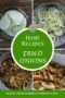 Collage showing how to make fried onions with text bubble