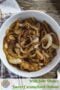Bowl of fried onions with text banner